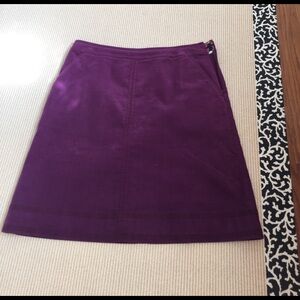Boden plum corduroy a line skirt- size 10